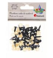 Oczy do maskotek plastikowe 8mm z mocowaniem 50szt