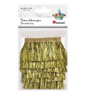 Taśma z frędzlami plastikowymi 40mm 1m złota