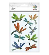 Naklejki foliowe 3D ważki mix 9szt.