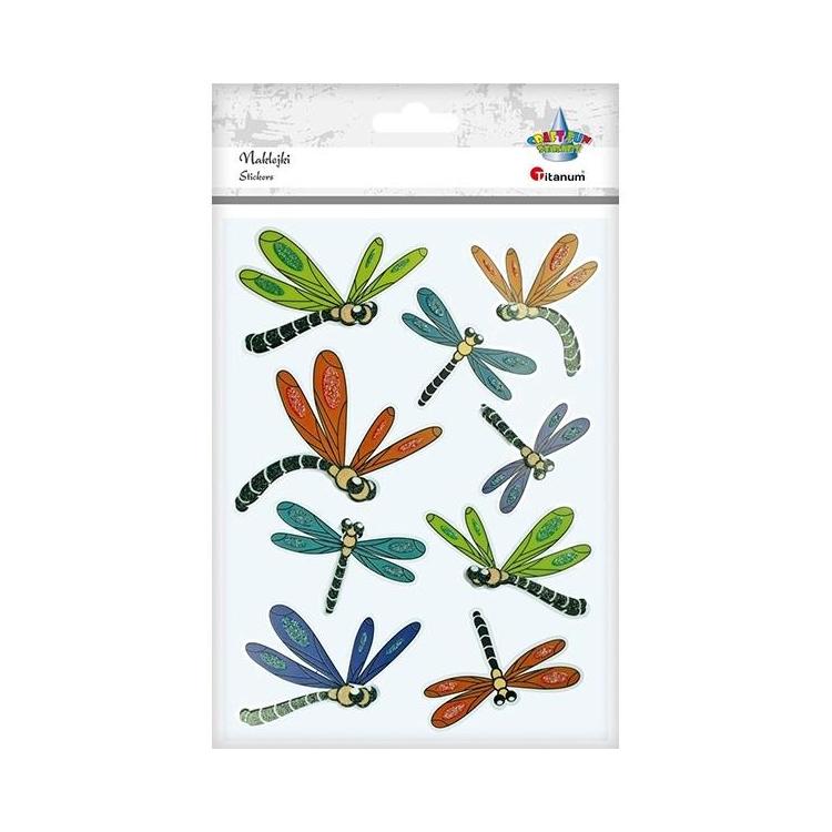 Naklejki foliowe 3D ważki mix 9szt.