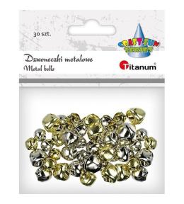 Dzwoneczki metalowe 8/10/12mm złote, srebrne 30szt