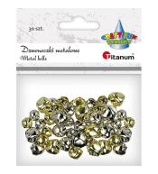 Dzwoneczki metalowe 8/10/12mm złote, srebrne 30szt