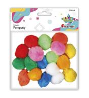 Pompony akrylowe 30mm mix kolorów 20szt