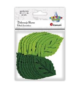Filcowe liście 65x37mm mix 20szt