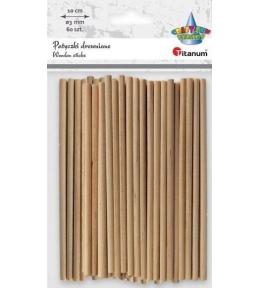 Drewniane patyczki okrągłe 3x100mm 60szt