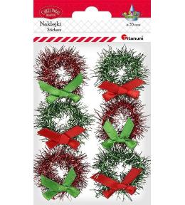 Naklejki foliowe wianki 6szt