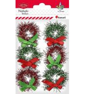 Naklejki foliowe wianki 6szt