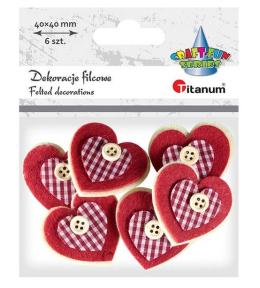 Filcowe serca 3D 6szt