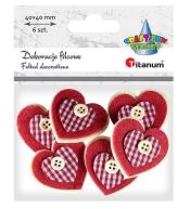 Filcowe serca 3D 6szt