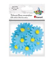 Filcowe dekoracje 3D kwiaty niebieskie 10szt