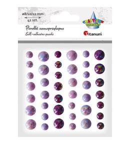 Perełki samoprzylepne fioletowe 42szt