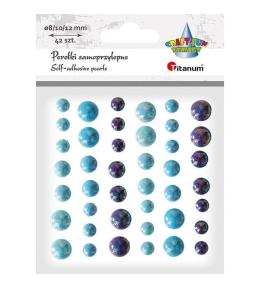 Perełki samoprzylepne niebieskie 42szt
