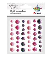 Perełki samoprzylepne różowe 42szt