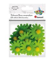 Filcowe dekoracje 3D kwiaty zielone 10szt