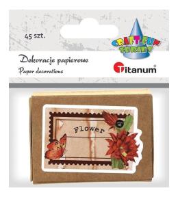 Dekoracje kartonowe notatki w pudełku 45szt