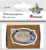 Dekoracje kartonowe notatki w pudełku 45szt