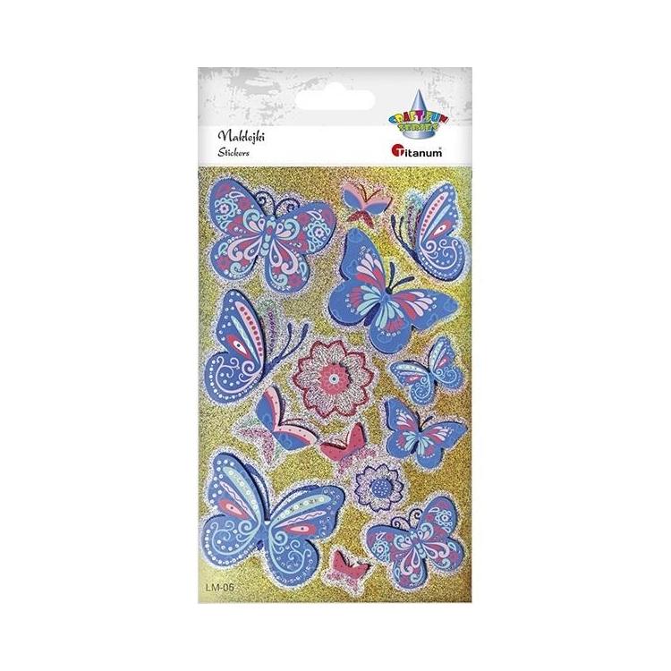 Naklejki foliowo-papierowe 3D motyle 14szt.