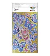 Naklejki foliowo-papierowe 3D motyle 14szt.