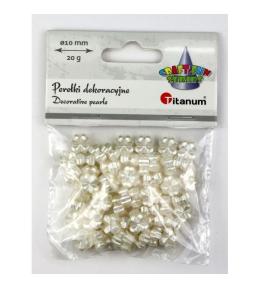 Koraliki perełki plastikowe koniczyna 10mm 20g