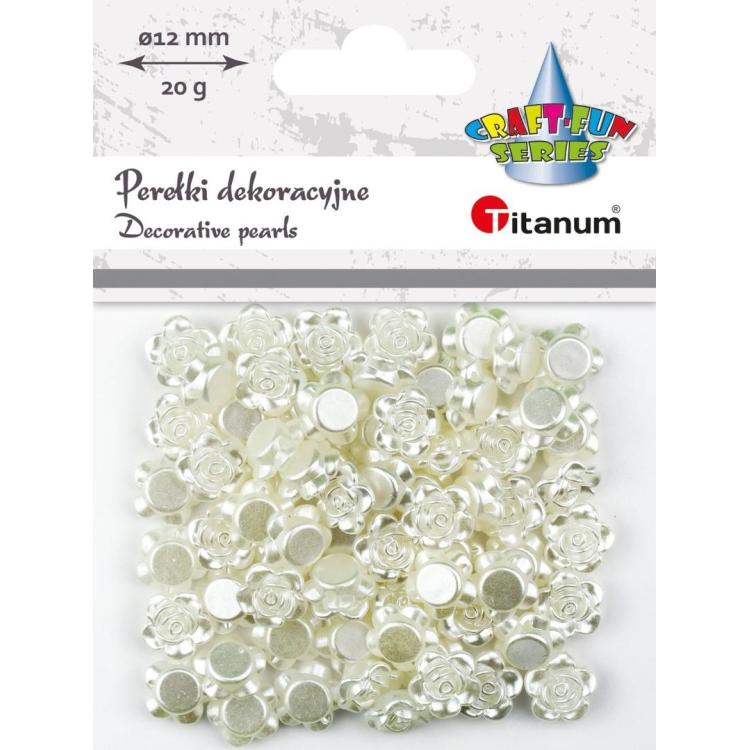 Koraliki perełki plastikowe róże 10mm 20g