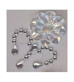 Kryształki samoprzylepne kwiaty 35x50mm 8szt