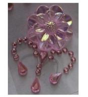 Kryształki samoprzylepne kwiaty 35x50mm róż 8szt