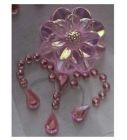 Kryształki samoprzylepne kwiaty 35x50mm róż 8szt