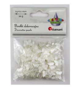 Koraliki perełki plastikowe motyle 14x11mm
