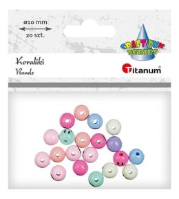 Koraliki plastikowe okrągłe z twarzą 20szt