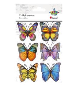Naklejki papierowe motyle 6szt