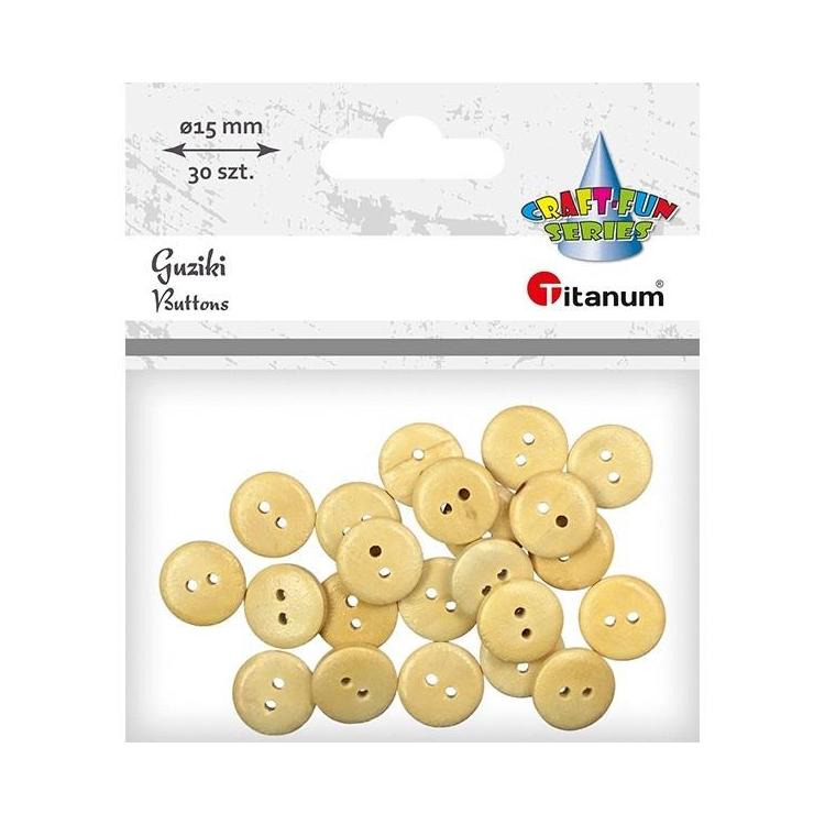 Guziki drewniane 30szt