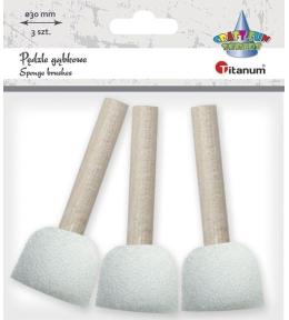 Pędzle gąbkowe okrągłe 3szt