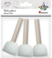 Pędzle gąbkowe okrągłe 3szt