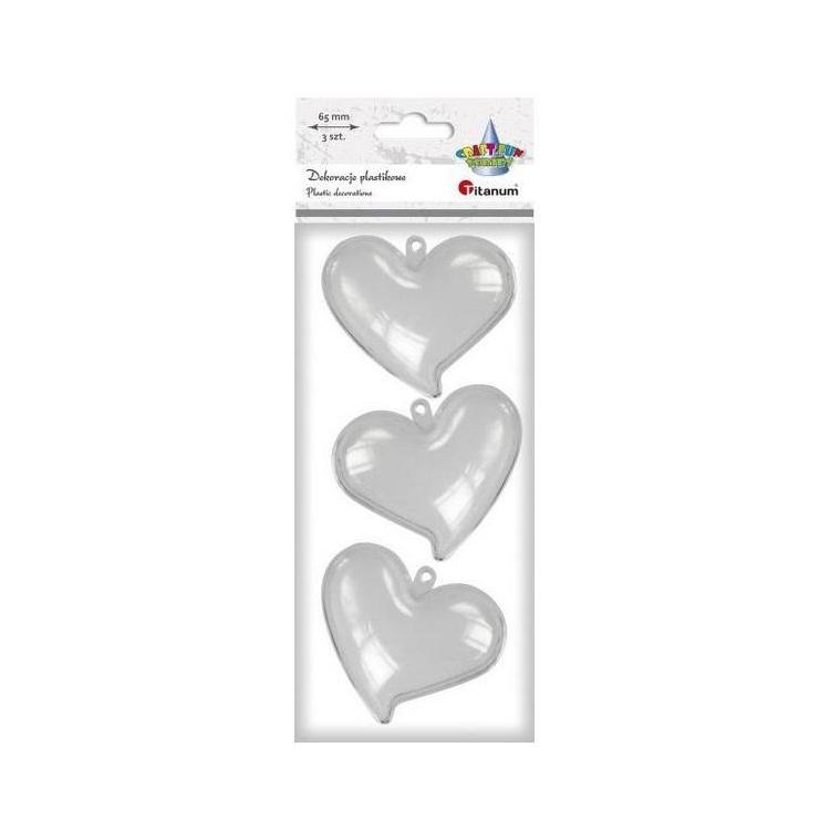Formy plastikowe serca 65x58x40mm 3szt