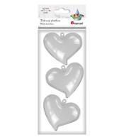 Formy plastikowe serca 65x58x40mm 3szt