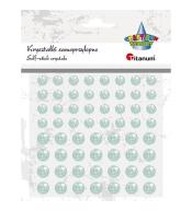 Kryształki samoprzylepne okrągłe blady nieb. 60szt