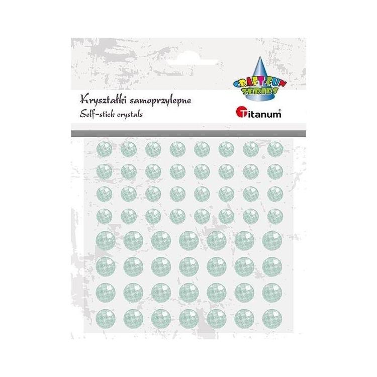 Kryształki samoprzylepne okrągłe blady nieb. 60szt