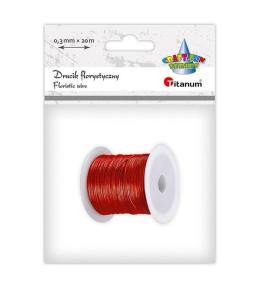 Drucik florystyczny 0,3mm 20m czerwony