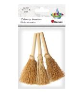 Miotełki na drewnianym patyczku 3szt