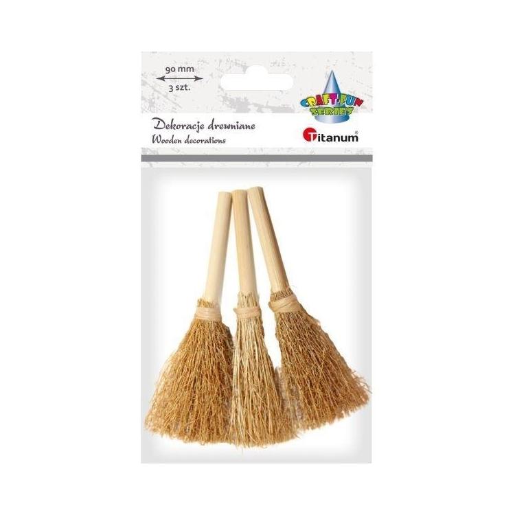 Miotełki na drewnianym patyczku 3szt