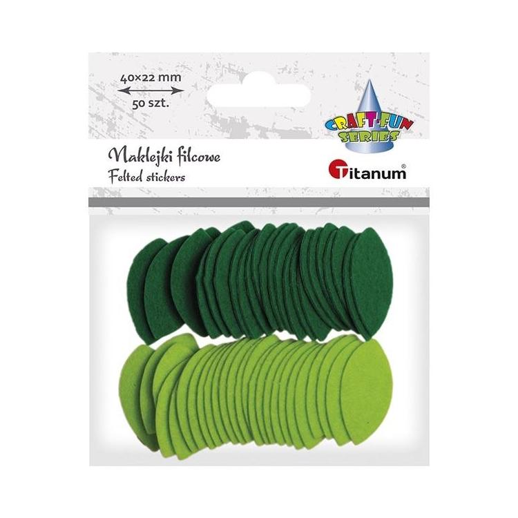 Naklejki piankowe liście zielone 50szt