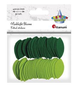 Naklejki piankowe liście zielone 50szt