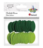 Naklejki piankowe liście zielone 50szt