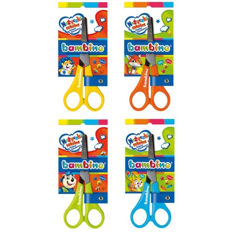 Nożyczki szkolne z podziałką BAMBINO