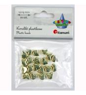 Koraliki plastikowe lustrzane serca 12x9mm 20szt