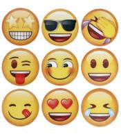 Naklejki papierowe na taśmie Emotikony 25mm 500szt