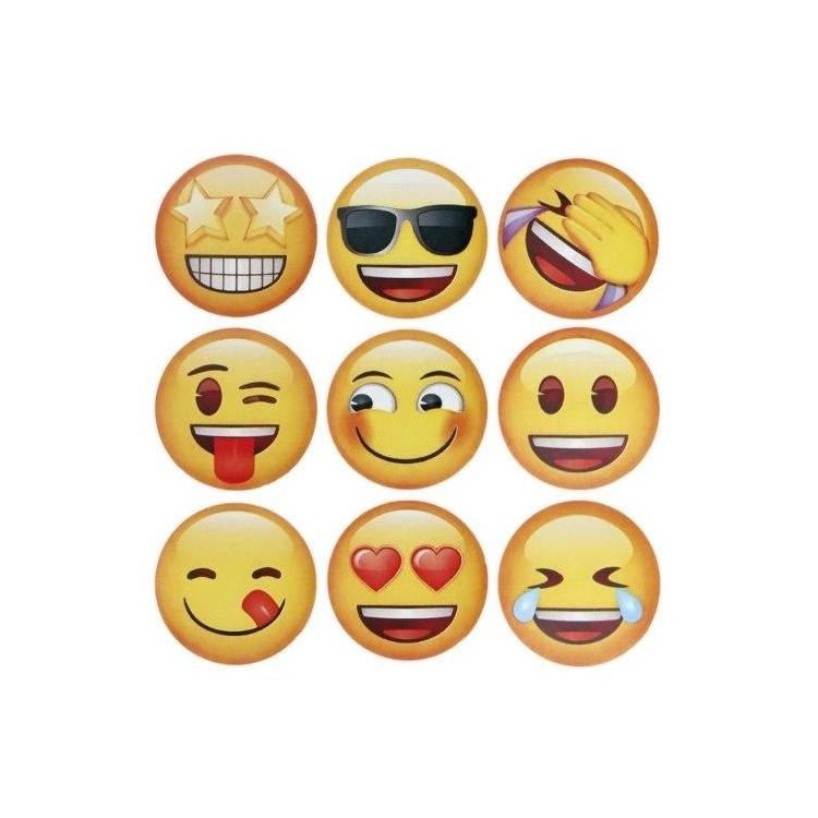 Naklejki papierowe na taśmie Emotikony 25mm 500szt