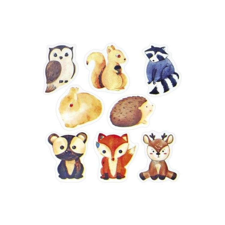 Naklejki papierowe na taśmie Zwierzęta 500szt