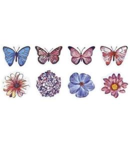 Naklejki papierowe na taśmie Wiosna-motyle 500szt