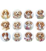 Naklejki papierowe na taśmie Psy 500szt